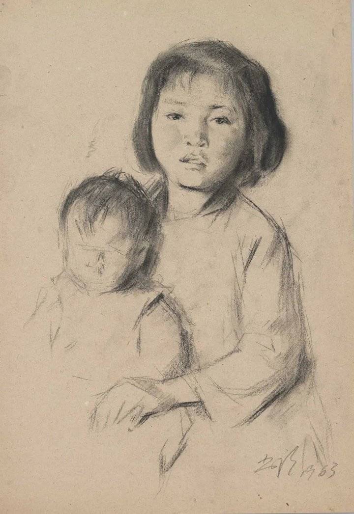 【鉴赏】靳尚谊素描肖像作品欣赏