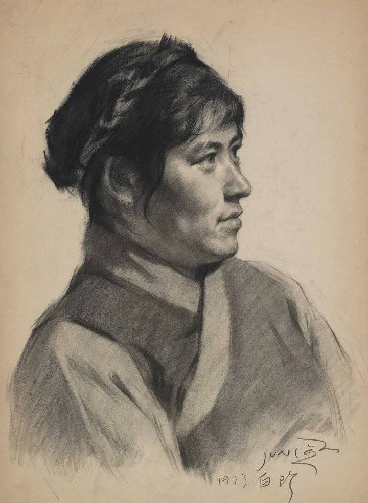 【鉴赏】靳尚谊素描肖像作品欣赏