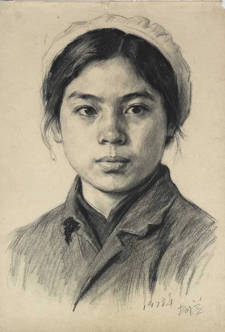 【鉴赏】靳尚谊素描肖像作品欣赏