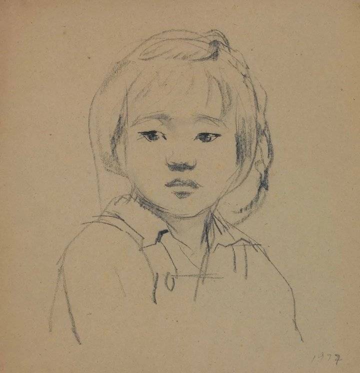 【鉴赏】靳尚谊素描肖像作品欣赏