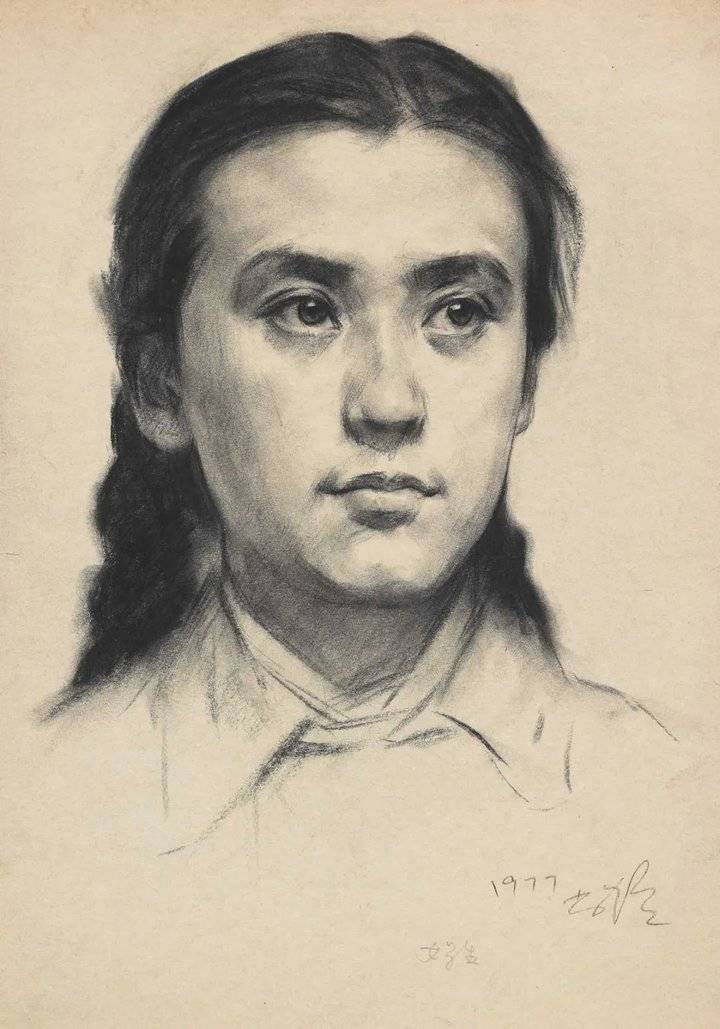 【鉴赏】靳尚谊素描肖像作品欣赏