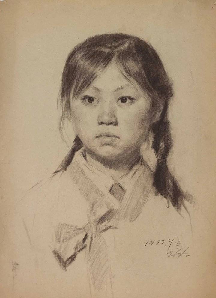 【鉴赏】靳尚谊素描肖像作品欣赏