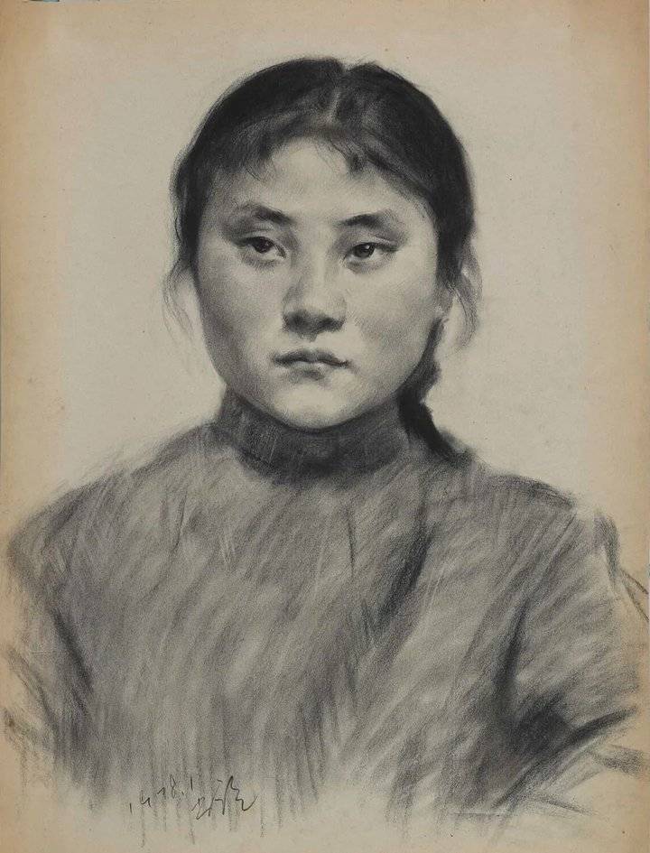 【鉴赏】靳尚谊素描肖像作品欣赏