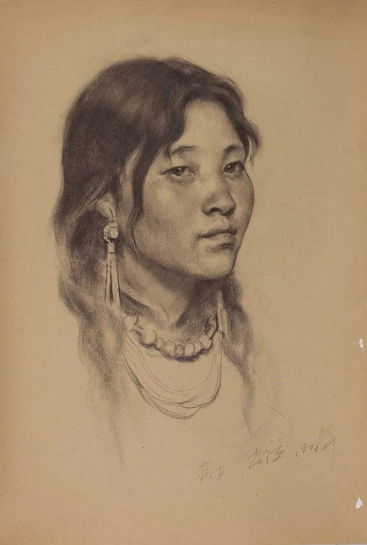 【鉴赏】靳尚谊素描肖像作品欣赏