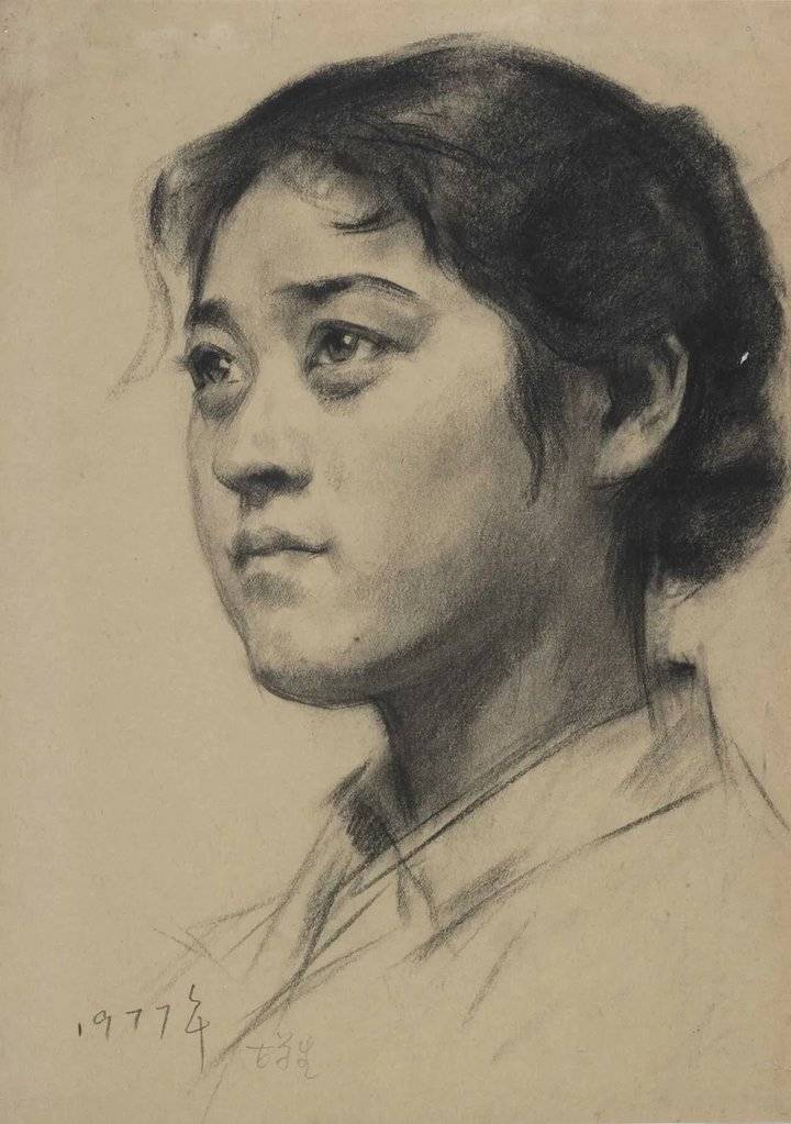 【鉴赏】靳尚谊素描肖像作品欣赏