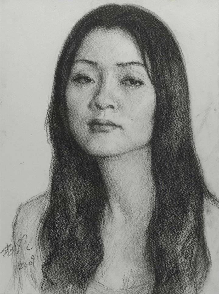 【鉴赏】靳尚谊素描肖像作品欣赏