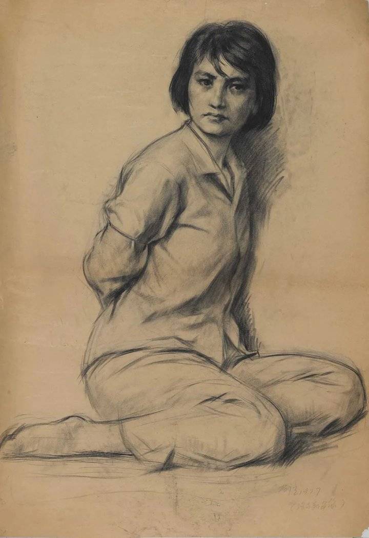 【鉴赏】靳尚谊素描肖像作品欣赏
