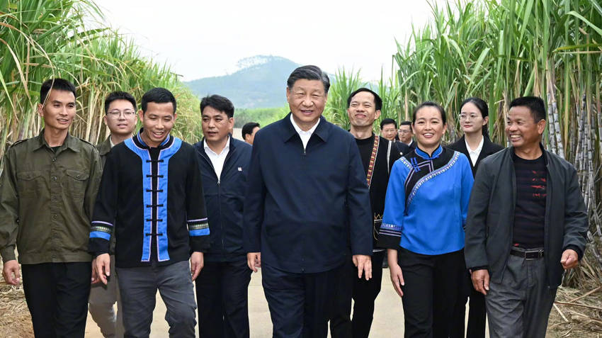 习近平在广西来宾市考察调研